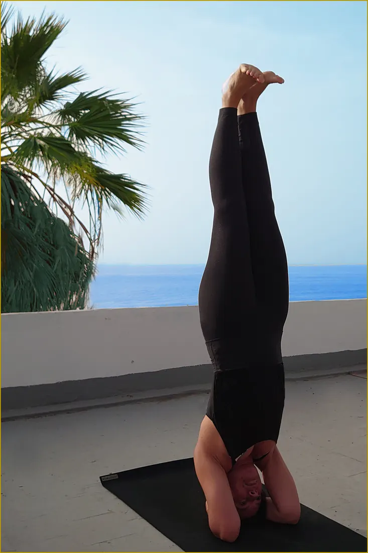 Daniela Ladwig im Handstand – 500 h Vinyasa Yoga Lehrerausbildung bei Cyndi Lee